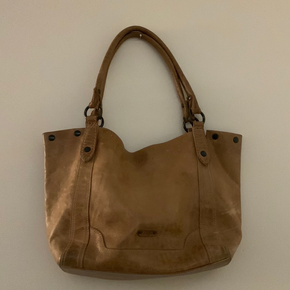 Frye Melissa distressed large handbag tote